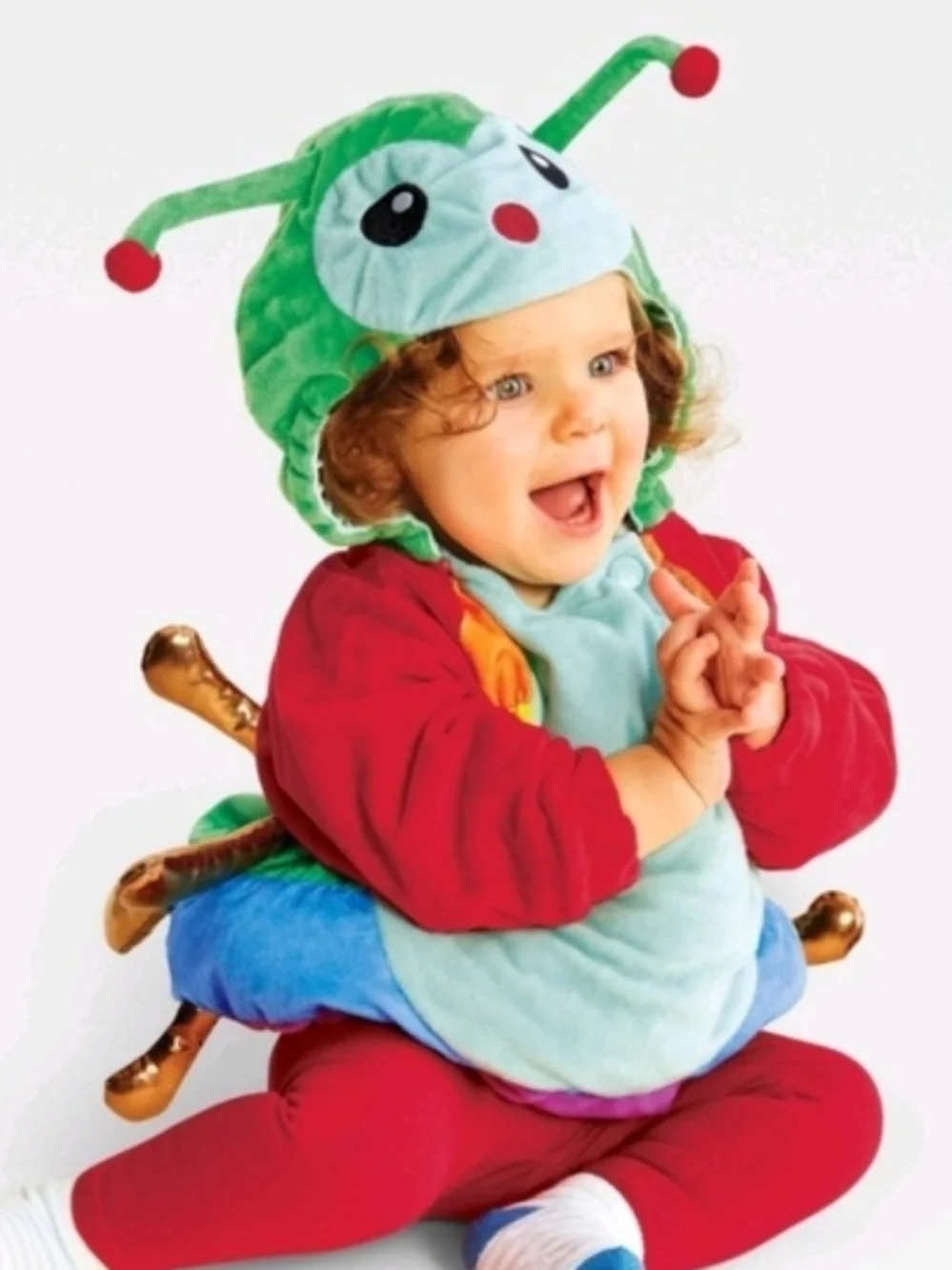 Kids Colorful Caterpillar Halloween Costume Hoodie - Multicolor